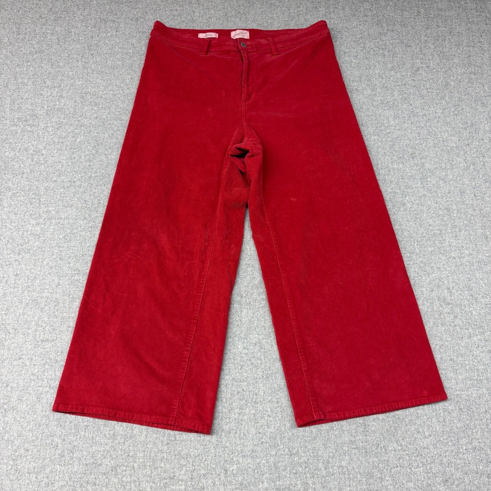 Universal Thread Sailor Wide Leg Corduroy Pants 17R Red High Rise Retro Casual